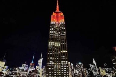 Empire State Building Lit Up To Honour The Festival of Lights